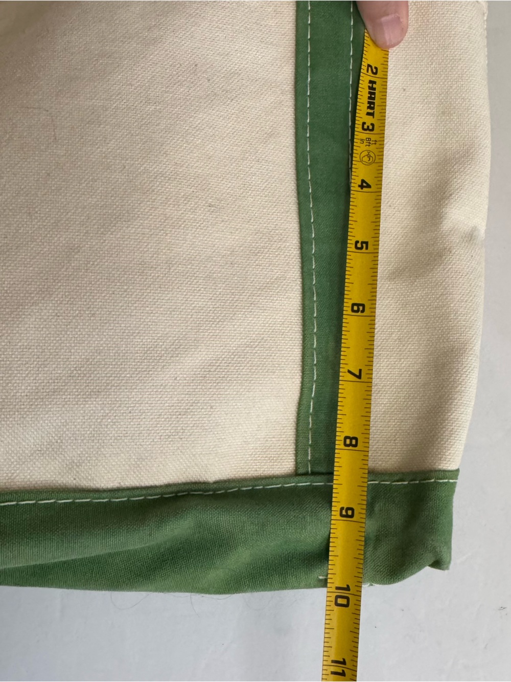 Vintage L.L. Bean Boat And Tote Small Green Canvas Open Top USA Preppy Coastal - Picture 12 of 15